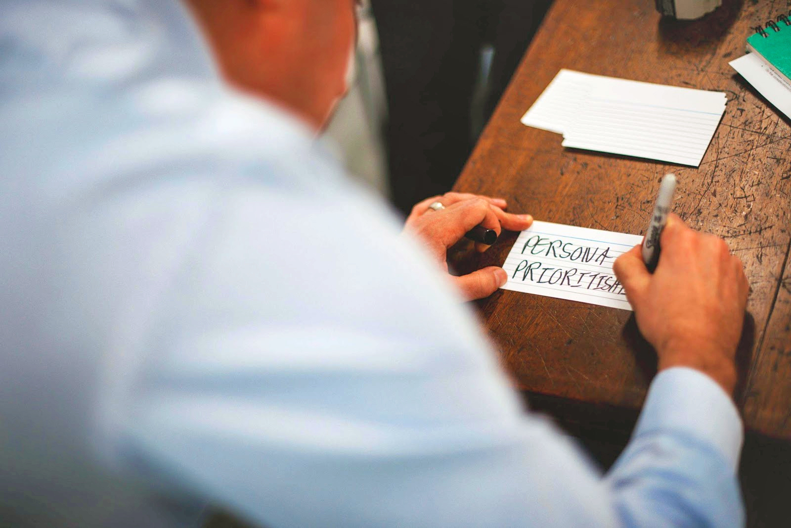 Personas Priorities Card