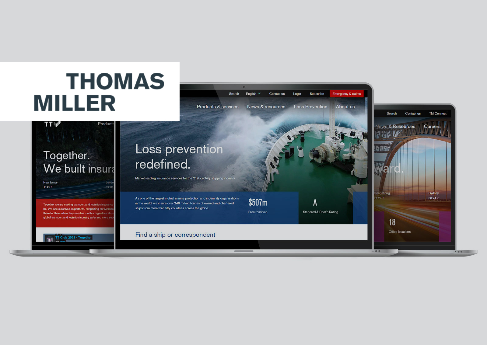 Global web replatforming for group insurer Thomas Miller  