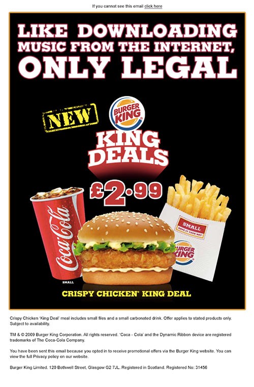Burger King email