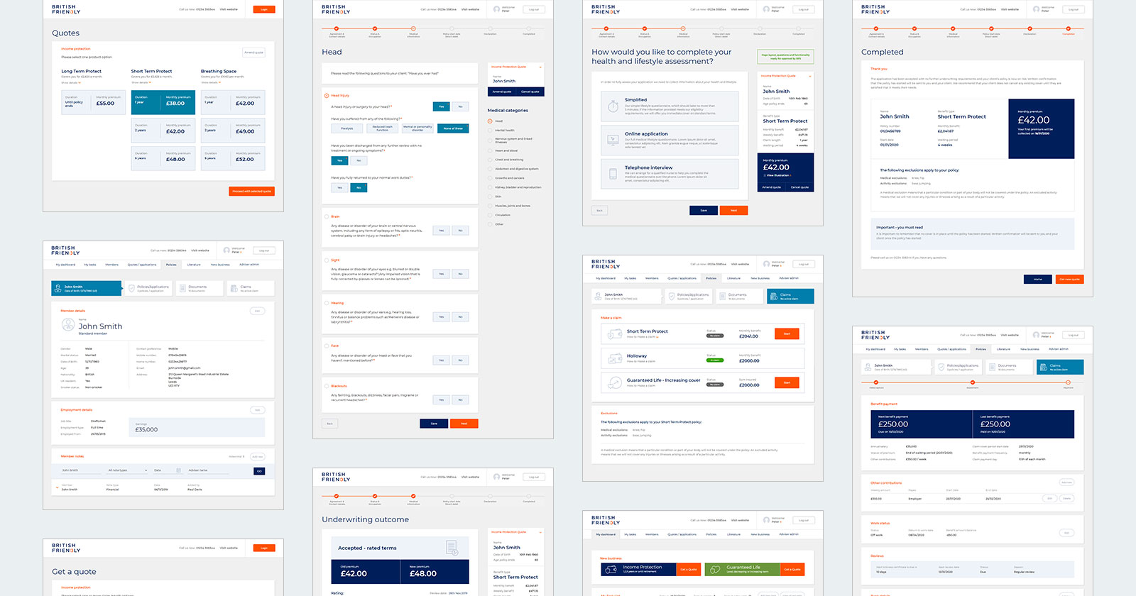 British Friendly - multiscreen quote and buy journey