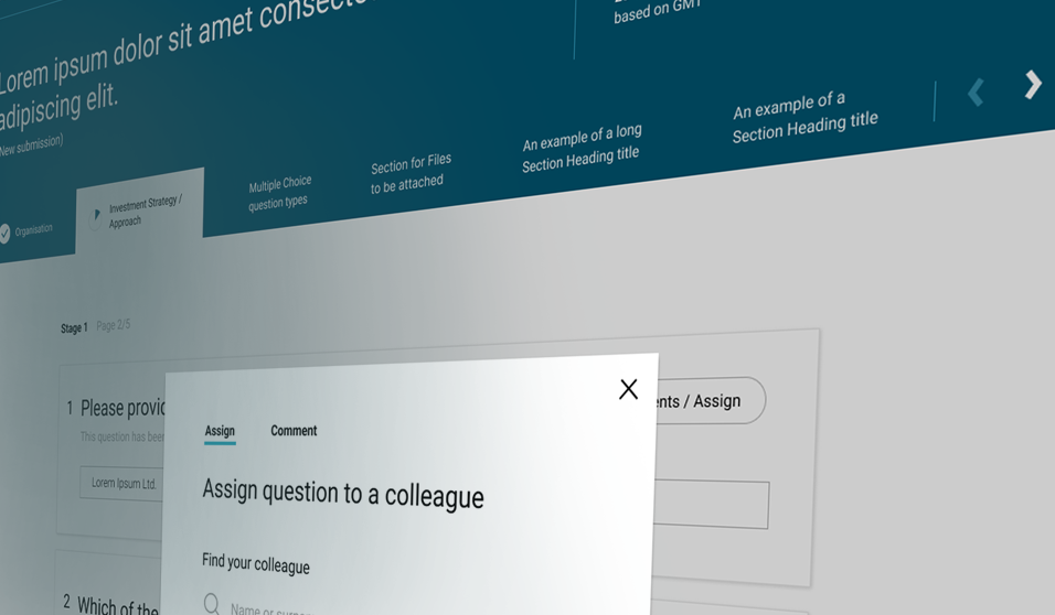 Online RFP journey & portal design