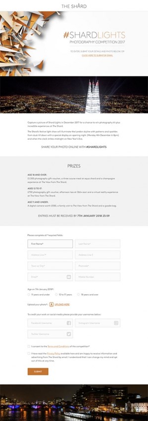 The Shard email campaign